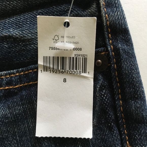 Boys Gap Kids Denim Jeans Slim Straight Adjustable Waist Blue Sz 8 Dark Wash NWT - Picture 5 of 16